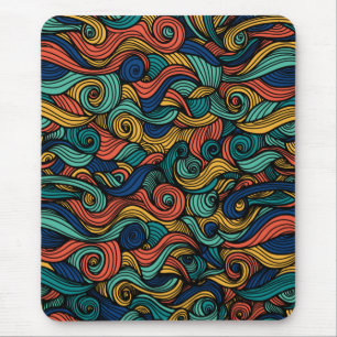 Wool Topped paisley Mouse Pad