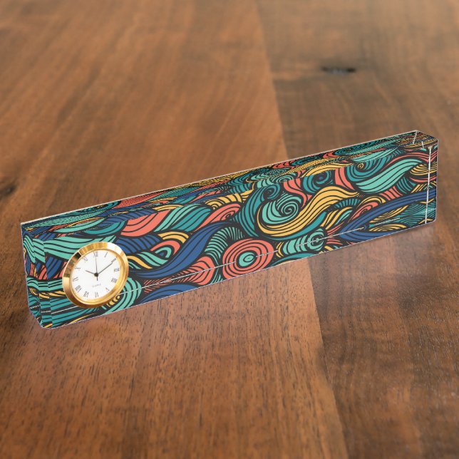 Wool Topped paisley      Nameplate (Side)