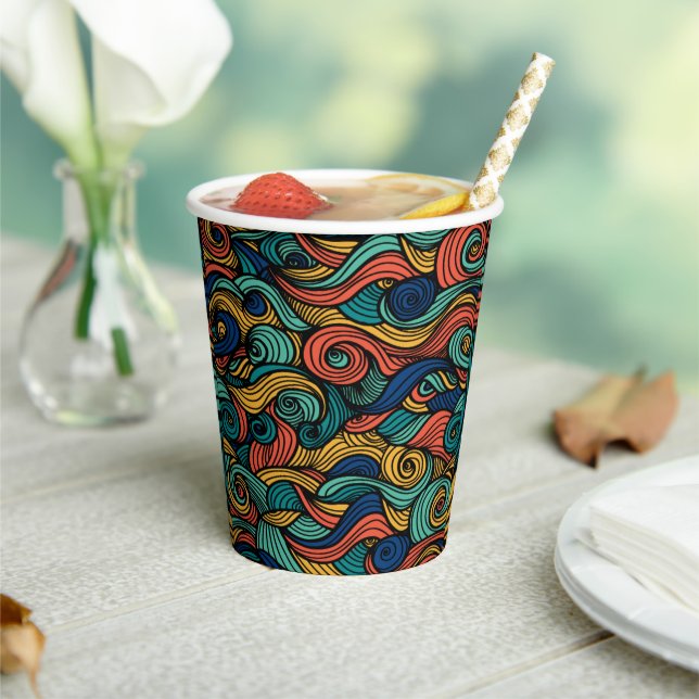 Wool Topped paisley      Paper Cups (Insitu)