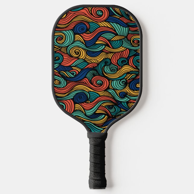 Wool Topped paisley      Pickleball Paddle (Front)