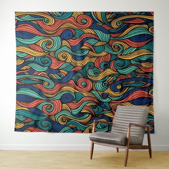 Wool Topped paisley      Tapestry (In Situ (Horizontal))