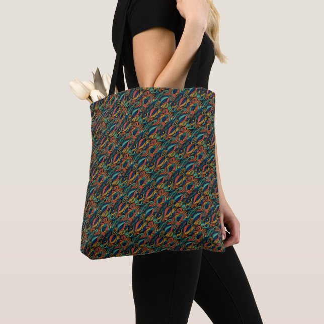 Wool Topped paisley      Tote Bag (Close Up)