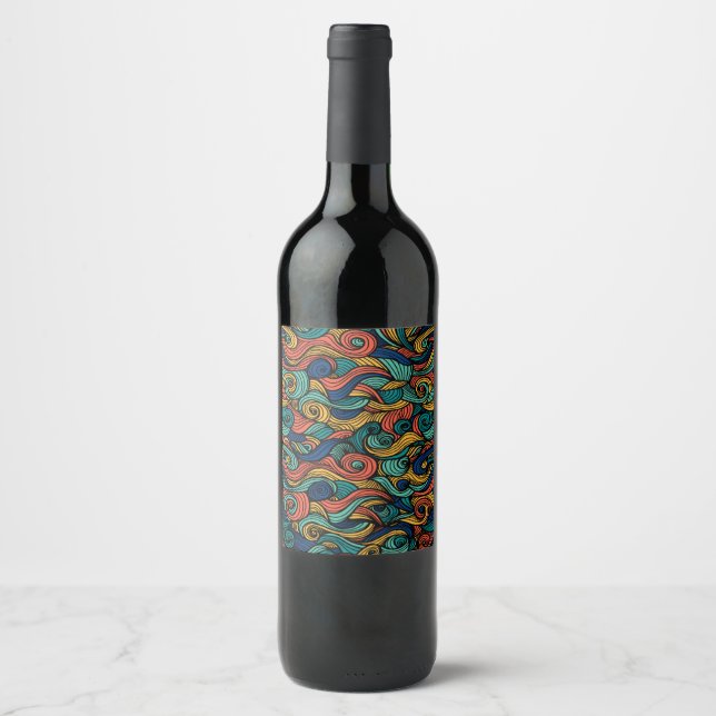 Wool Topped paisley      Wine Label (Front)
