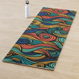 Wool Topped paisley Yoga Mat