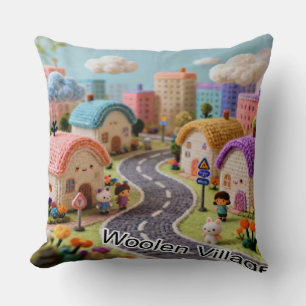 Woolen Village Cushion