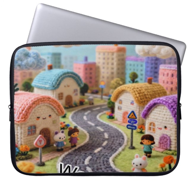 Woolen Village  Laptop Sleeve (Front)