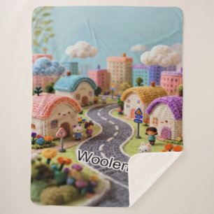Woolen Village Sherpa Blanket