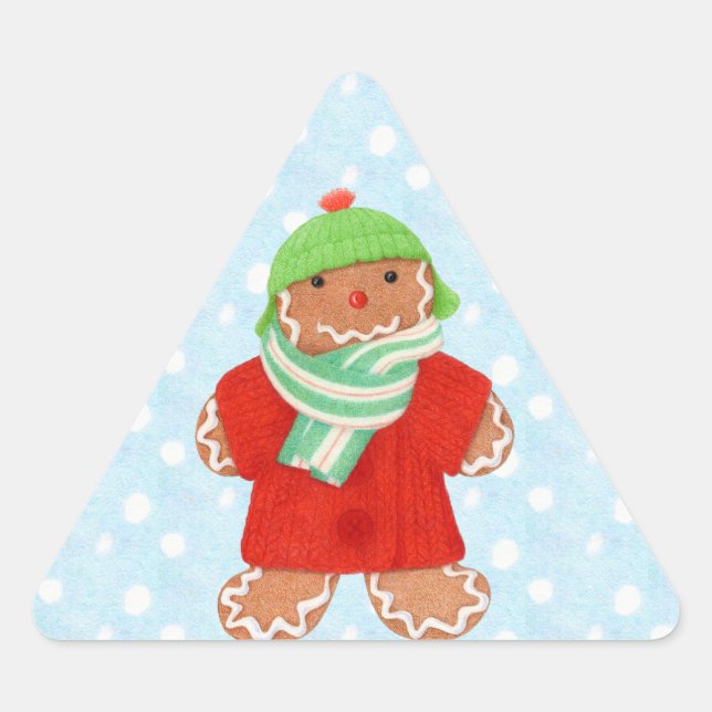 WOOLIE GINGERBREAD Triangle Stickers (Front)