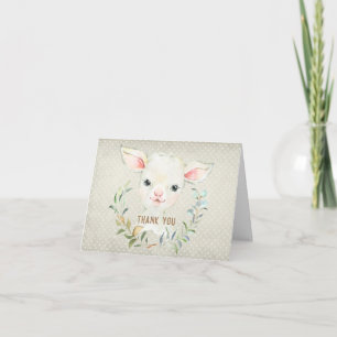 Woolie Lambert Baby Shower Thank You Card