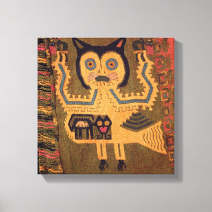 Woollen figure of a jaguar, Paracas Culture Canvas Print