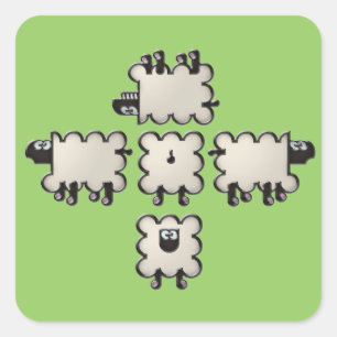 woollies square sticker