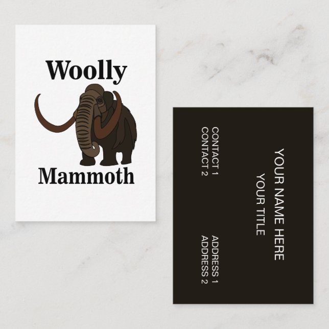 Woolly Mammoth  Business Card (Front/Back)
