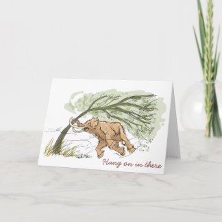 Woolly Mammoth Card (Hang on in there)