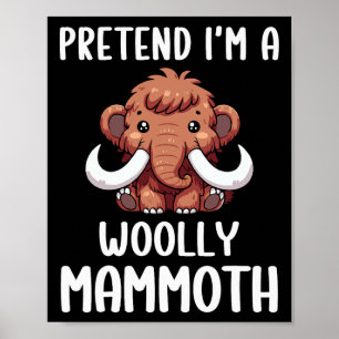 Woolly Mammoth Costume Boys Girls Easy Halloween C Poster