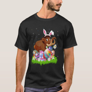 Woolly Mammoth Easter Egg Hunt Bunny Ear Easter Su T-Shirt
