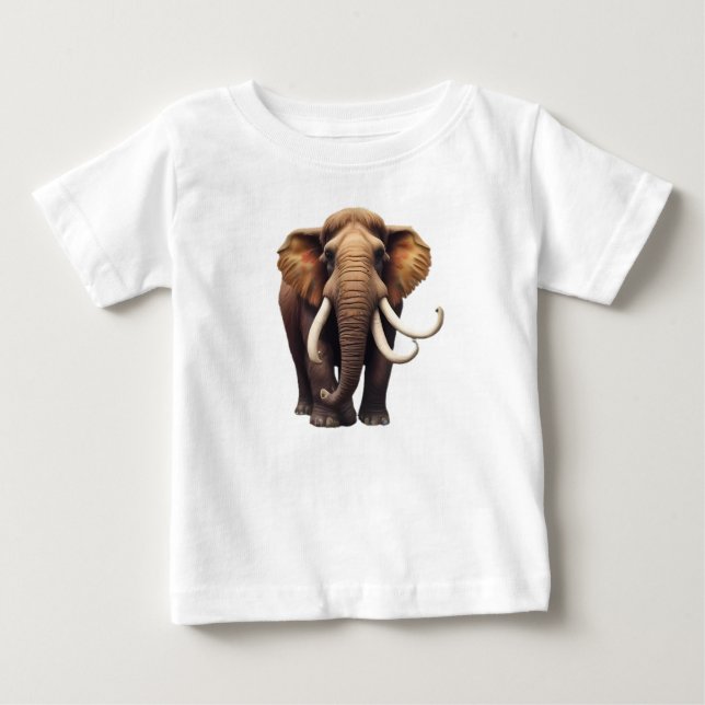 Woolly Mammoth Elephant T-shirt Design  (Front)
