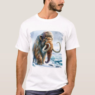 Woolly Mammoth in the Ice Age - Watercolor T-Shirt