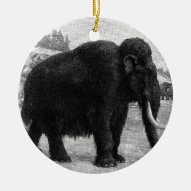 Woolly Mammoth Mod Destiny Ceramic Tree Decoration (Front)