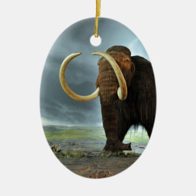 Woolly Mammoth Mod Destiny Ceramic Tree Decoration (Front)
