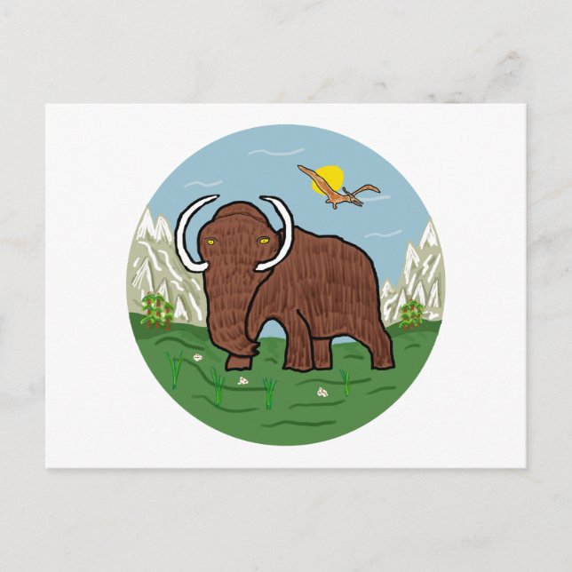 Woolly Mammoth Postcard (Front)