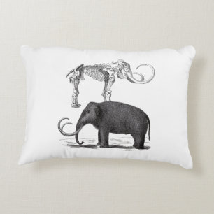 Woolly Mammoth Pre-Historic Elephant and Skeleton Decorative Cushion