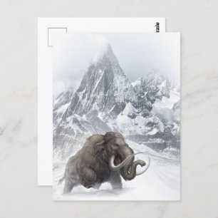 Woolly Mammoth Prehistoric Animal ice age  Postcard