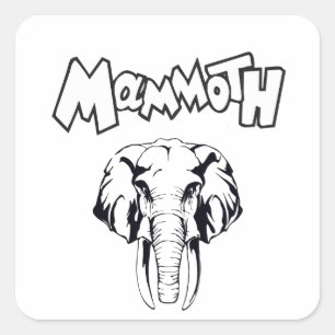 Woolly Mammoth Prehistoric Animal ice age  Square Sticker