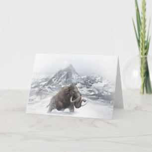 Woolly Mammoth Prehistoric Animal ice age  Thank You Card