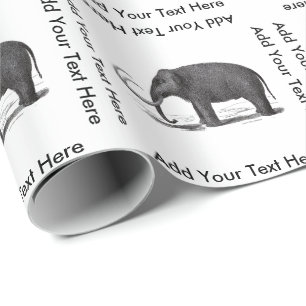 Woolly Mammoth Prehistoric Elephant Wrapping Paper