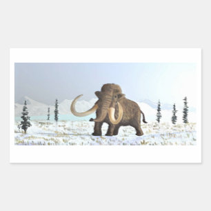Woolly Mammoth Rectangular Sticker
