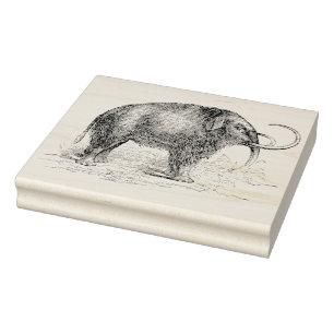 Woolly Mammoth Vintage Rubber Art Stamp