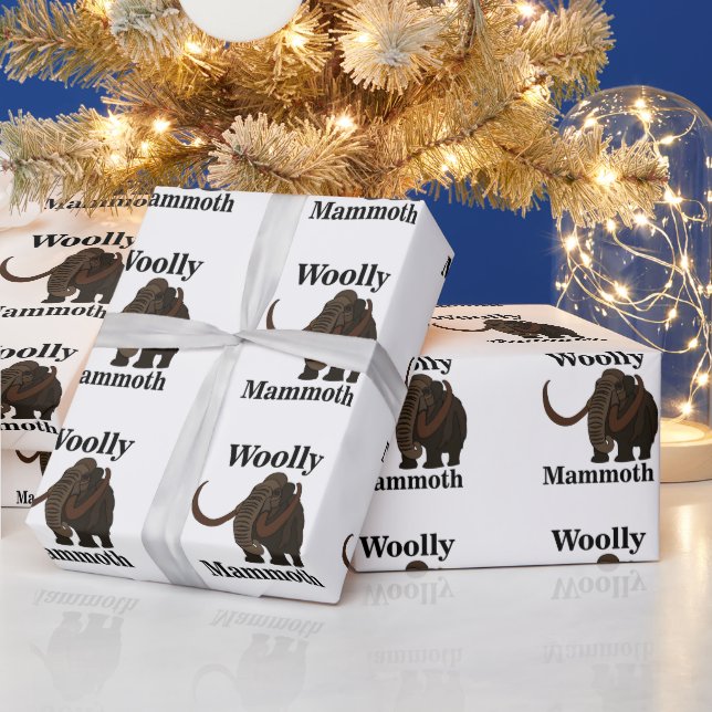 Woolly Mammoth  Wrapping Paper (Holidays)