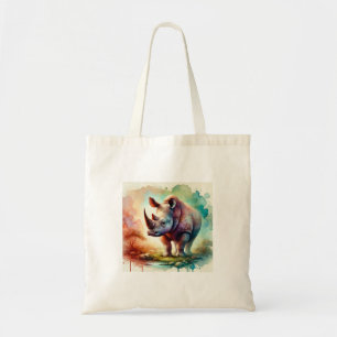 Woolly Rhinoceros Serenity 240824AREF117 - Waterco Tote Bag