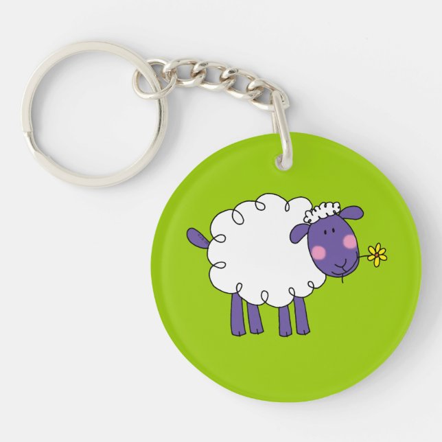 Woolly sheep key ring (Front)