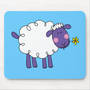 Woolly sheep mouse pad