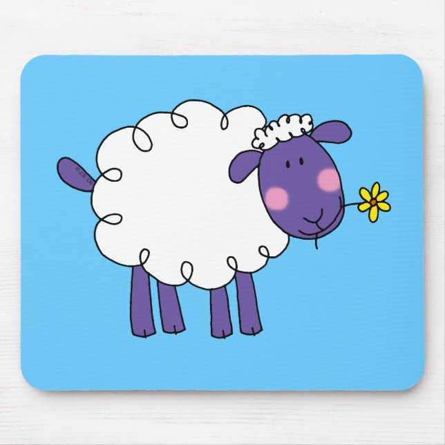 Woolly sheep mouse pad (Front)