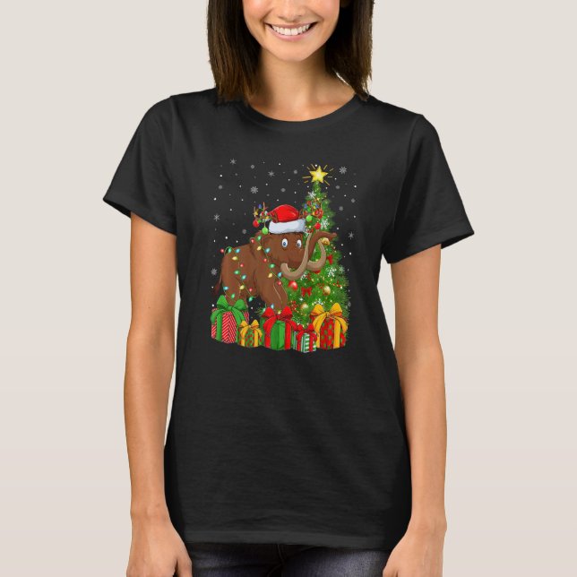 Woolly  Xmas Holiday Santa Woolly Christmas Tree T-Shirt (Front)