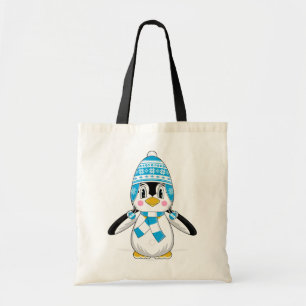 Wooly Hat Penguin Tote Bag