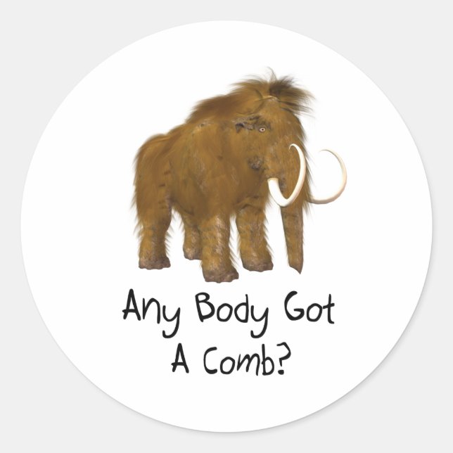 Wooly Mammoth Classic Round Sticker (Front)