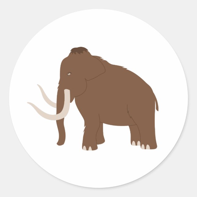 Wooly Mammoth Classic Round Sticker (Front)