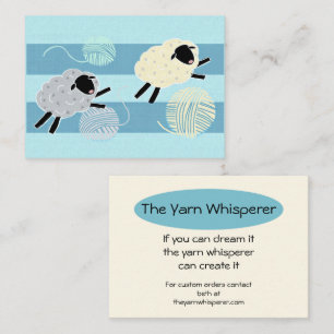 Wooly Sheep Yarn Crochet Knit Business Card