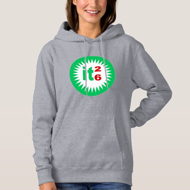 Woomen's Pullover Hoodie grey  SUN  ITALIA 26 (Front)