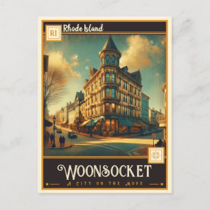 Woonsocket, Rhode Island Vintage Postcard