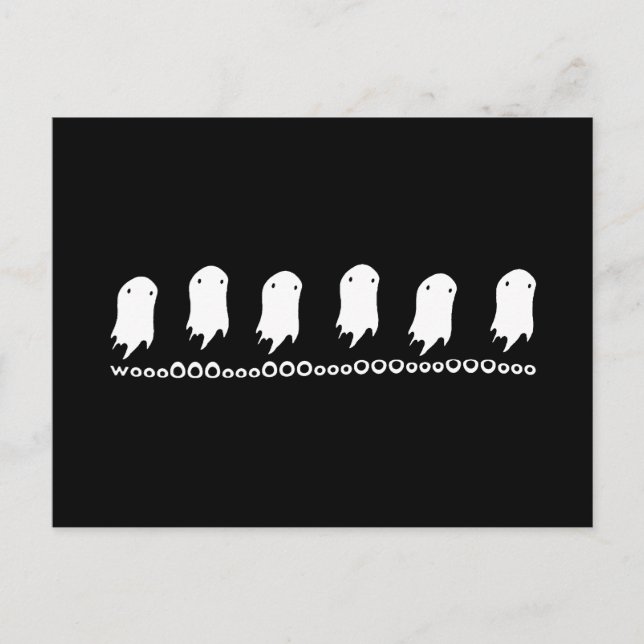 Wooo Ghosts Postcard (Front)