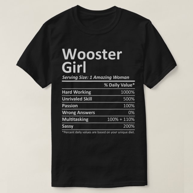 WOOSTER GIRL OH OHIO Funny City Home Roots USA Gif T-Shirt (Design Front)