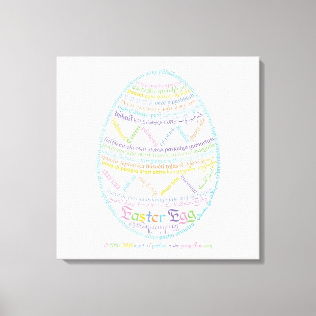 Wor(l)d Easter Egg Canvas Print (Front)