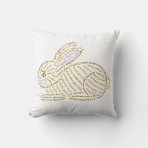 Wor(l)d Rabbit Pillow