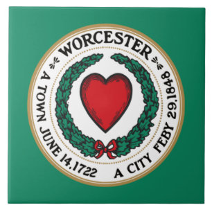 Worcester city flag tile