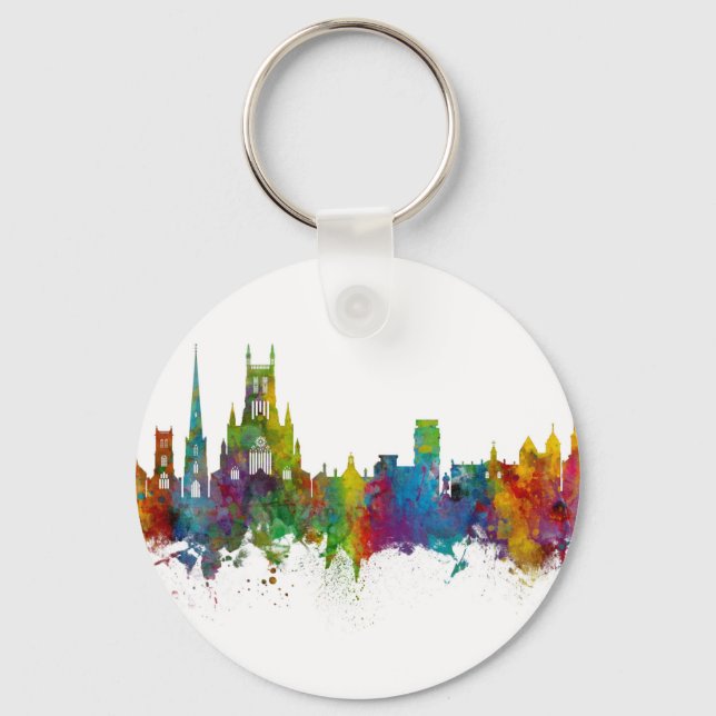 Worcester England Skyline Key Ring (Front)