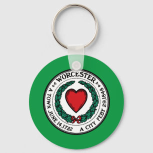 Worcester (Massachusetts) City flag Keychain